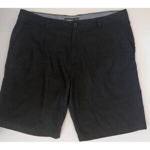 ONeill Mens Black Linen Blend Shorts Size 38 With Front & Back Pockets Outdoors
